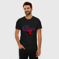 Мужская футболка хлопок Slim Чикаго Булс Chicago bulls - фото 2
