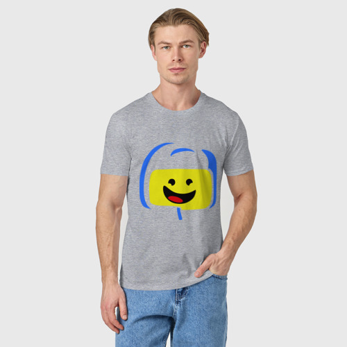 Мужская футболка хлопок Космонавт Бэнни, цвет меланж - фото 3