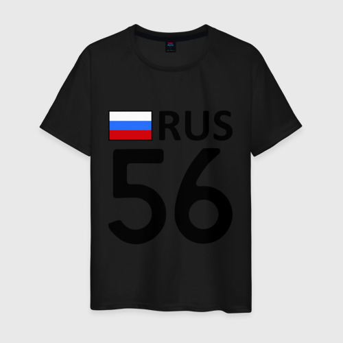 Мужская футболка хлопок Оренбургская область (56), цвет черный
