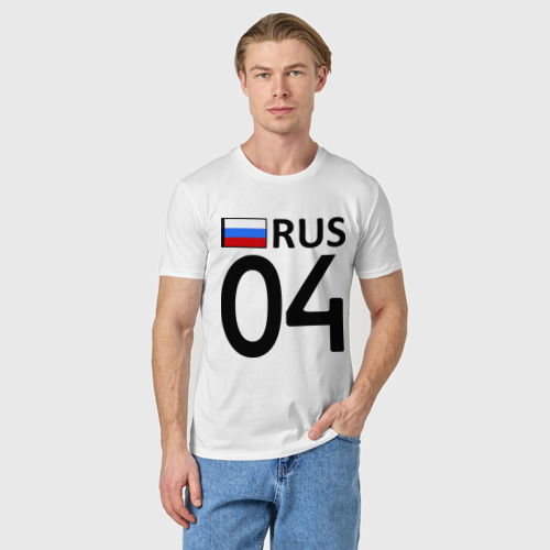 Мужская футболка хлопок Республика Алтай (04), цвет белый - фото 3