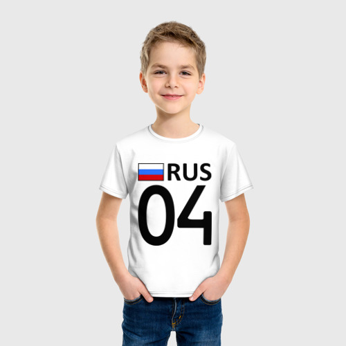 Детская футболка хлопок Республика Алтай (04), цвет белый - фото 3