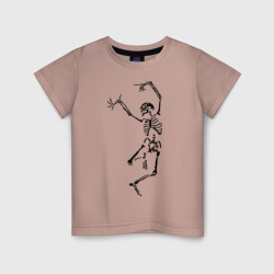 Детская футболка хлопок Танцующий скелет