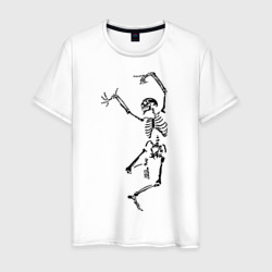Мужская футболка хлопок Танцующий скелет