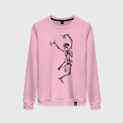 Женский свитшот хлопок Танцующий скелет