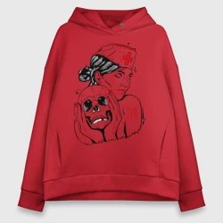 Женское худи Oversize хлопок Тату медсестра