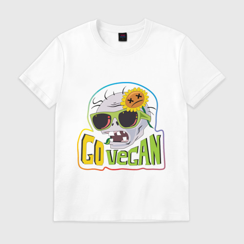 Мужская футболка хлопок Go vegan (zombie) Фото 01 Мужская футболка хлопок Go vegan (zombie) Фото 01