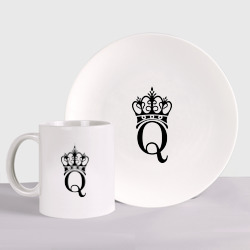Набор: тарелка + кружка Queen