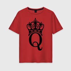 Женская футболка хлопок Oversize Queen