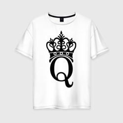 Женская футболка хлопок Oversize Queen