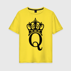 Женская футболка хлопок Oversize Queen