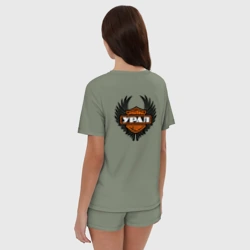 Женская пижама с шортиками хлопок Мотоцикл Урал крылья - фото 2