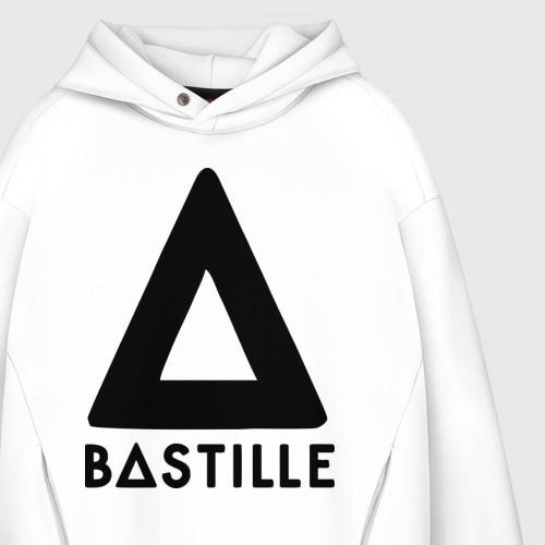 Мужское худи Oversize хлопок Bastille, цвет белый - фото 4