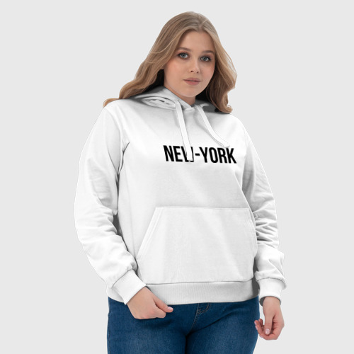Женская толстовка хлопок New-York, цвет белый - фото 6