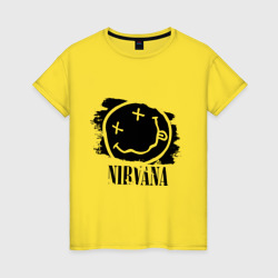 Женская футболка хлопок Смайл Nirvana