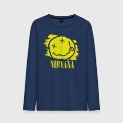 Мужской лонгслив хлопок Смайл Nirvana