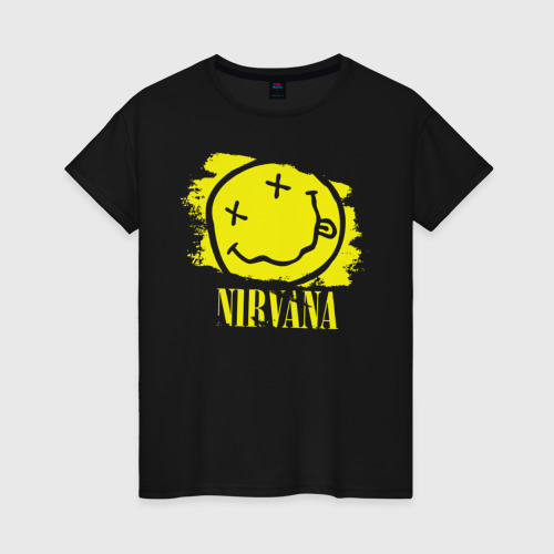 Женская футболка хлопок смайл NIRVANA Фото 01 Женская футболка хлопок смайл NIRVANA Фото 01