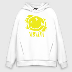 Мужское худи Oversize хлопок Смайл Nirvana