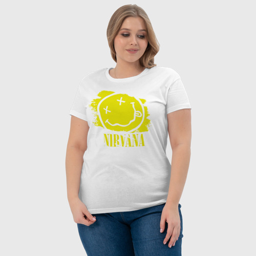 Женская футболка хлопок Смайл Nirvana - фото 6