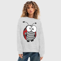 Женский свитшот oversize без начеса хлопок Божья коровка - фото 2