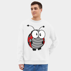 Мужской свитшот oversize без начеса хлопок Божья коровка - фото 2