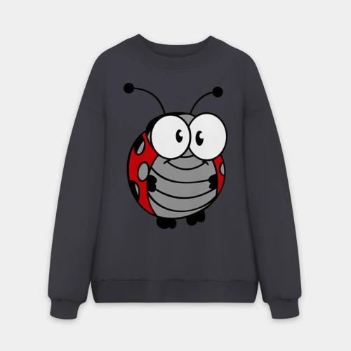 Мужской свитшот oversize без начеса хлопок Божья коровка