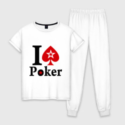 Женская пижама хлопок Я люблю покер