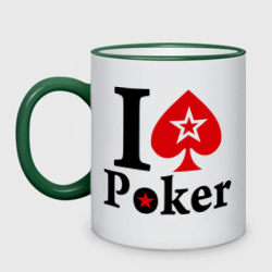 Кружка двухцветная Я люблю покер