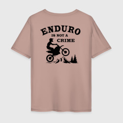 Мужская футболка хлопок Oversize Enduro is not a crime