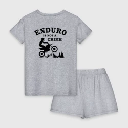 Женская пижама с шортиками хлопок Enduro is not a crime