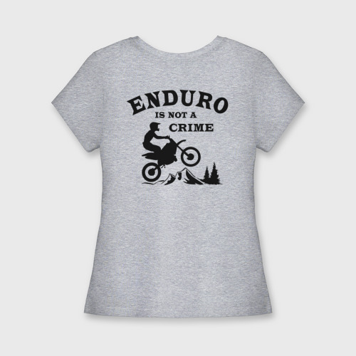 Женская футболка хлопок Slim Enduro is not a crime, цвет меланж - фото 2