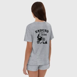 Женская пижама с шортиками хлопок Enduro is not a crime - фото 2