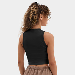 Женская укороченная майка-топ хлопок Enduro is not a crime - фото 2