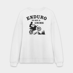 Мужской свитшот oversize без начеса хлопок Enduro is not a crime