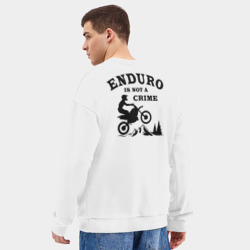 Мужской свитшот oversize без начеса хлопок Enduro is not a crime - фото 2