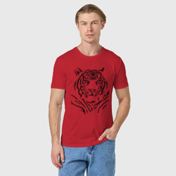 Мужская футболка хлопок Величественный тигр - фото 2