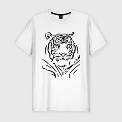 Мужская футболка хлопок Slim Величественный тигр