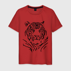 Мужская футболка хлопок Величественный тигр