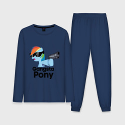 Мужская пижама с лонгсливом хлопок Gangsta pony