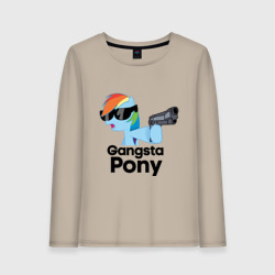 Женский лонгслив хлопок Gangsta pony
