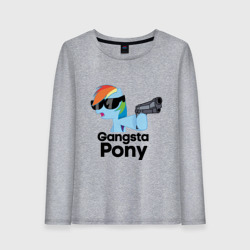 Женский лонгслив хлопок Gangsta pony