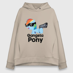 Женское худи Oversize хлопок Gangsta pony