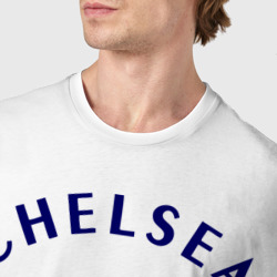 Футболка с принтом Челси Футбольный клуб Chelsea для мужчины, вид на модели спереди №4. Цвет основы: белый