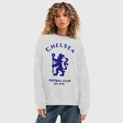 Женский свитшот oversize без начеса хлопок Челси Футбольный клуб Chelsea - фото 2