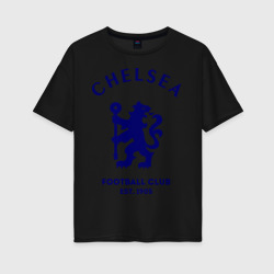 Женская футболка хлопок Oversize Челси Футбольный клуб Chelsea