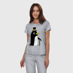 Женская пижама хлопок Пингвин в шляпе - фото 2