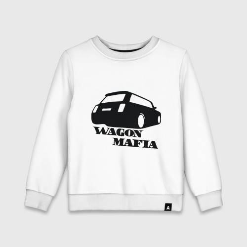 Детский свитшот хлопок WAGON MAFIA, цвет белый