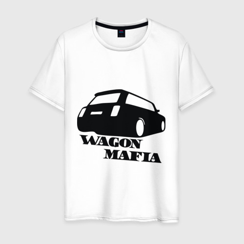 Мужская футболка хлопок WAGON MAFIA, цвет белый