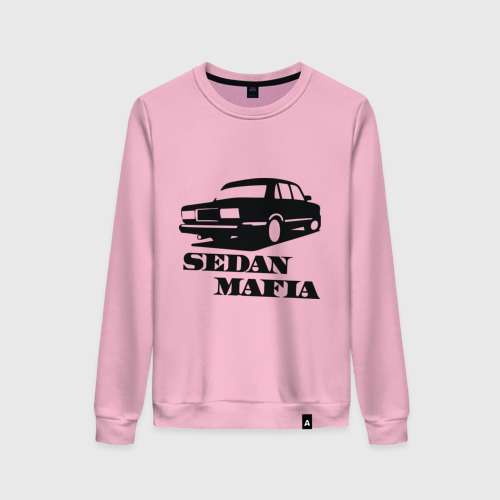 Женский свитшот хлопок SEDAN MAFIA, цвет светло-розовый