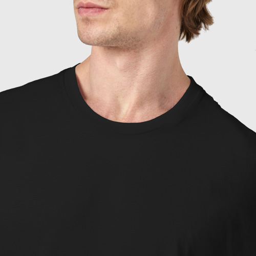 Мужская футболка хлопок Толстух не вожу - скребу глушаком, цвет черный - фото 6