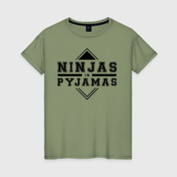 Женская футболка хлопок Ninjas In Pyjamas